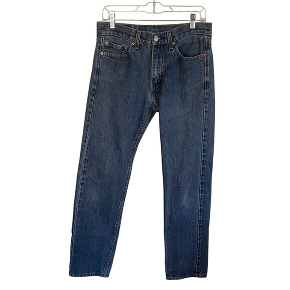 Levi's Men's 505 Jeans Classic Straight Leg Medium Wash Blue Denim Size 30x32 - Picture 1 of 5